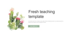 Fresh Cactus Teaching Plan - mallivetv